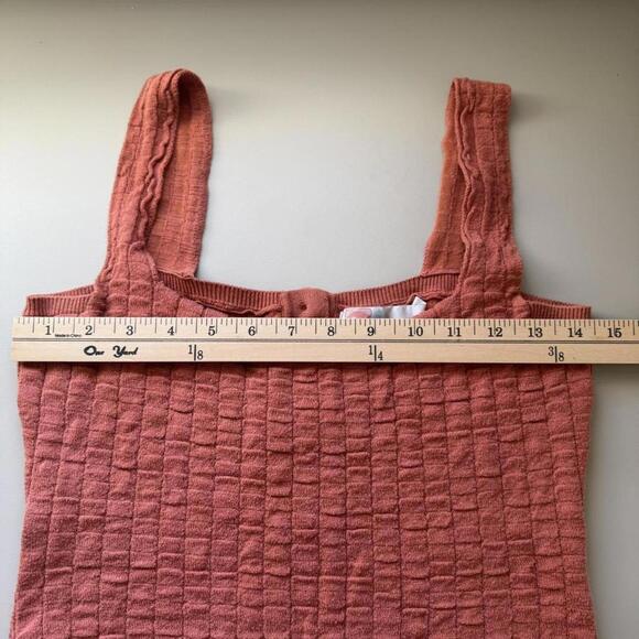 Free People Short and Sweet Mini Sweater Dress Orange SMALL - Picture 9 of 9